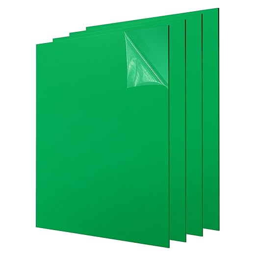 uxcell 4Pcs Acrylic Sheets 8x8 Inch Acrylic Panel 1/8 Inch-3mm Plastic Board for Picture Frames Sign Holders DIY Display Projects Craft, Green