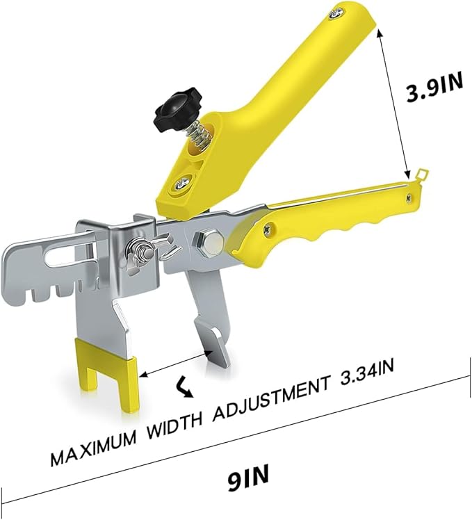 DGSL Tile Leveling System with Plier - 1200-Piece Spacers Clips and 300-Piece Reusable Wedges Tools Set for Stone Installation 1/8 Inch