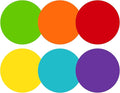 STARLIBOO 6" Round Large Colored Stickers Labels, Dots Circles Stickers for Moving, School, Home, Office, Business- 6 Colors