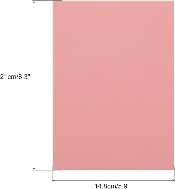 MECCANIXITY Colored Vellum Paper, 40 Sheet Light Pink Transparency 8.3" x 5.9" Printable Vellum Paper, Translucent Vellum Sheets for Printing Wedding Invitations Ink Jet Laser Printer