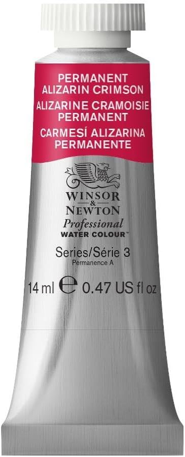Winsor & Newton Professional Water Colour Paint, 0.47-oz Tube, Permanent Alizarin Crimson