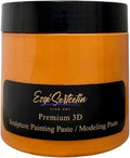 3D Sculpture Paste|Texture Paste|Decorative Plaster|Ready to Use|Unique Metallic Pearl and Neon Colors|Ideal for Artwork|Stencil|Flowers|Texture and Art Relief| 6 oz (Metallic Orange)