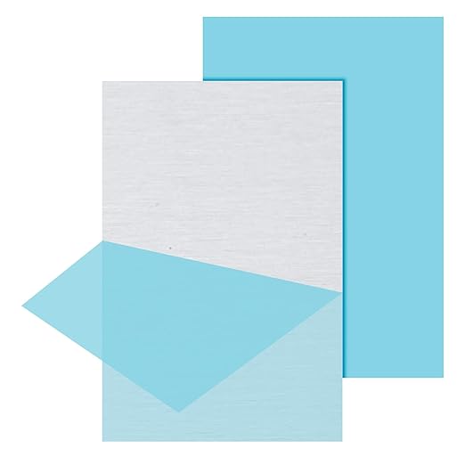 PATIKIL 6061 T651 Aluminum Sheet Metal 12 x 8 x 1/8(0.125") Inch 2Pcs Flat Plain Aluminum Plate Covered Stock with Protective Film, Heat Rectangle 3MM for Lndustry Crafting