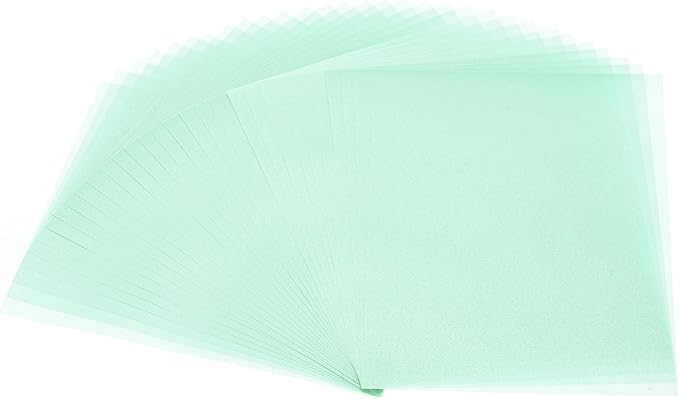 PATIKIL 30 Sheets Vellum Paper 8.5x11inches, Printable Translucent Paper 100GSM Colored for Invitations Laser Inkjet Printing Card Making Crafting Wedding Tracing, Light Blue