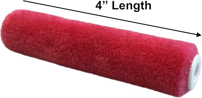 Premium 4-Inch Mohair Mini Paint Roller Covers - 10-Pack, Lint-Free & Shed-Resistant for Smooth Finishes – Ideal for Cabinets, Trim & Doors – Works with All Paints & Stains (10-Pack)