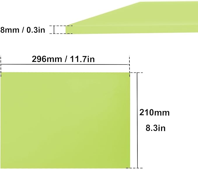 4 Pcs 8.5"x11" Rubber Carving Blocks, A4 Linoleum Blocks, Stamp Carving Blocks for Printmaking, Linocut Artists, Crafts and More,(Green) by KUKLIPJIM.
