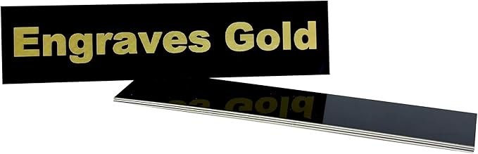 Blank Metal Plates for Laser Engraving - 4 Pack | Aluminum Sheets 0.020" Thick | CO2, Diode, Fiber Laser Compatible | Multiple Sizes & Colors (Black (engraves gold), 1.5x4 inch)