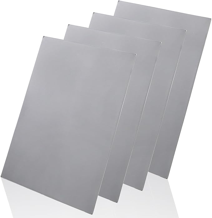 4 Pack Rubber Stamp Sheets, 2.6 mm (0.1 inch) A4 Size Light Gray Rubber Pads, Soft Rubbers Mat for Engraving Machine Cutter, Laser Rubbers Carving Blocks Material to Making Custom Stamps