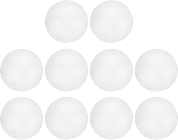 uxcell 15 Pcs White Foam Balls, 2.8 Inch Polystyrene Craft Foam Balls Solid Round Ball for Art, Household, DIY, Party Decorations