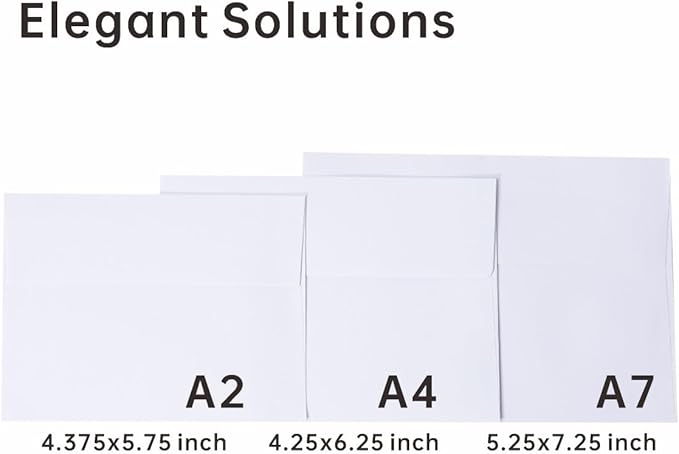 Keketer A4 White Printable 4x6 Envelopes 70 Pack Self - Seal, for 4x6 Cards, Weddings, Invitations, Baby Shower 4.25 x 6.25 Inches
