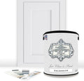 ALL-IN-ONE Paint, Durable cabinet and furniture paint. Built in primer and top coat, no sanding needed. Includes our 30 featured color card - Colosseum (white with subtle gray undertone), Gallon