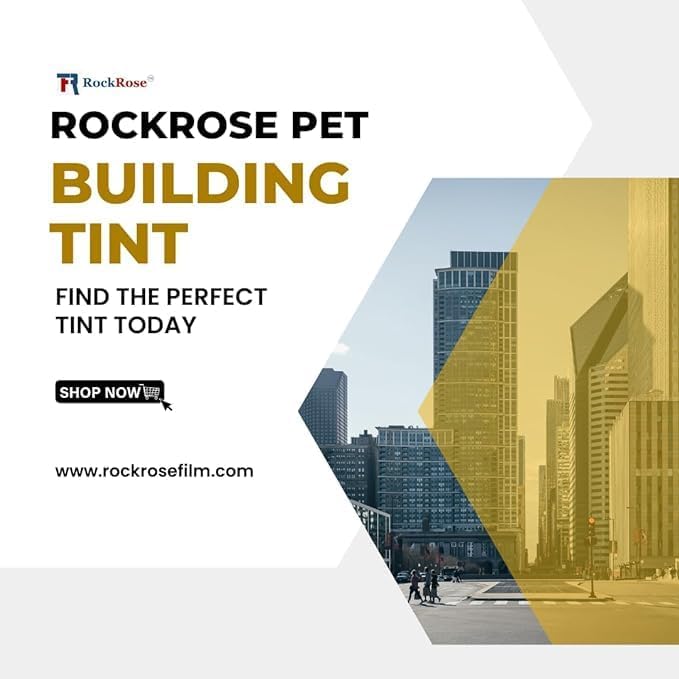 Rockrose Professional Blackout Home Window Tint Film - Sun Blocking Privacy Cover for Home Offices - Room Darkening Sun Light Blocker - 24 in x 25FT - Total Blackout