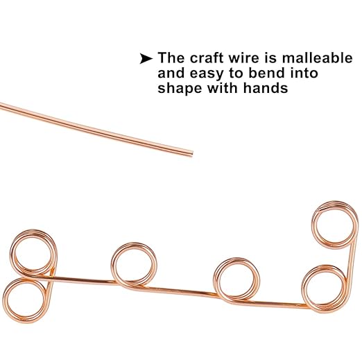 Tenn Well Aluminum Wire, 100 Feet 2mm Bendable Metal Craft Wire for Sculpting, Plants, Gardening, Bonsai Training, Jewelry Making(12 Gauge, Copper Tone)