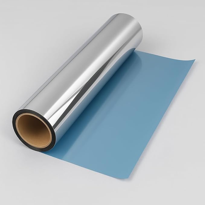 Rockrose Professional Window Tint for Home – One Way Privacy Window Film for Home Offices Heat Blocker Reflective Adhesive Mirror Tint with 99% UV Block – Blue-Silver 24in x 15FT
