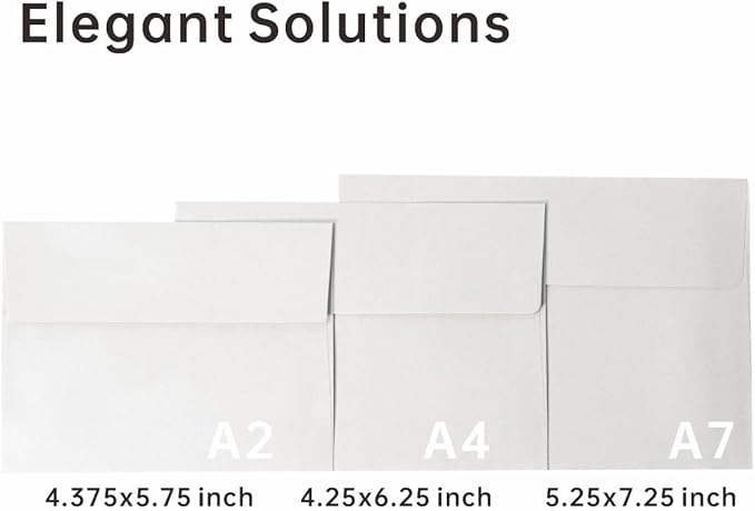 Keketer A4 Metallic Silver 4x6 Envelopes 70 Pack Self - Seal, for 4x6 Cards, Weddings, Invitations, Baby Shower 4.25 x 6.25 Inches