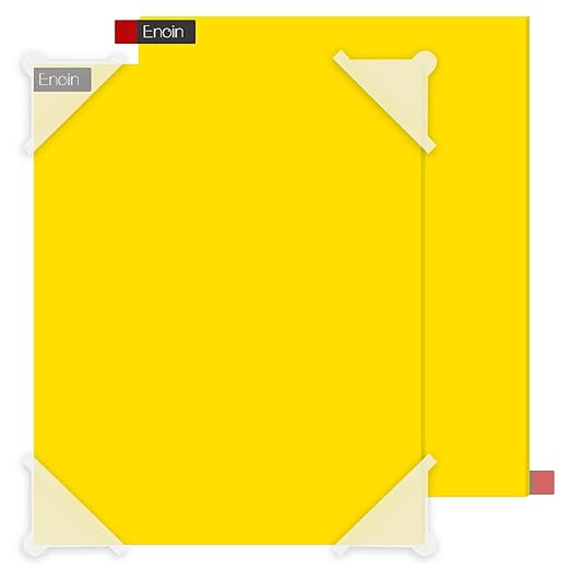 Enoin 2 Pack 8x12 Inches Yellow Non Transparent Acrylic/Plexiglass Sheet 0.118'' 1/8 Thick, Plastic Sheet Colored Board Panel for Glass, DIY, Painting, Art Craft