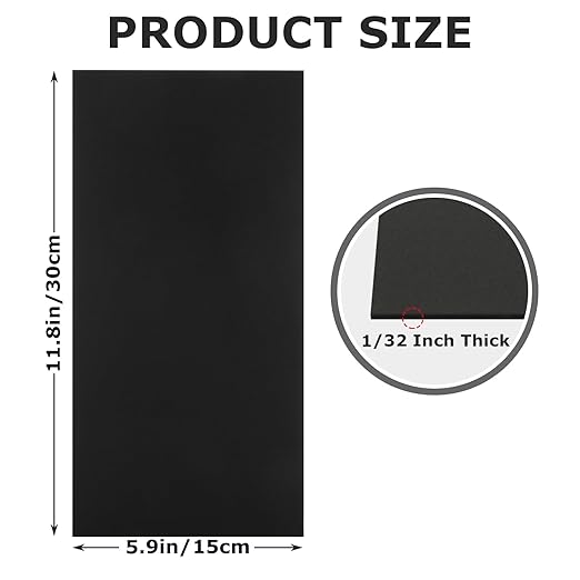 5 Pack 5052 Anodized Aluminum Sheet Metal 12 x 6 x 1/32 Inch Black Rectangular Aluminum Metal Plate Engraving Blanks for Laser Engraving