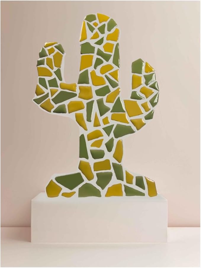 Ceramic Mosaic Tiles for Crafts & Art Projects 200 Grams Vibrant Colors Pieces Fit Together Like a Puzzle Endless Creative Ideas for Mosaic Art DIY Hobbies Small Sizes (Green Mix)