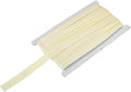 MECCANIXITY Double Fold Bias Tape for Sewing 5/8 Inch x 12 Yards Satin Pre-fold Continuous Binding Tape for Seaming Quilting Hemming Binding DIY Crafts, Beige White