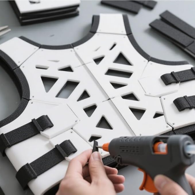 AMZQNART 2Pcs EVA Foam 1mm, Cosplay Foam 16x59 inch White, High Density 90 kg/m³, for Craft Projects Cosplay Costumes, Fake Weapons, Decorations, Christmas, Easter, Thanksgiving, etc.