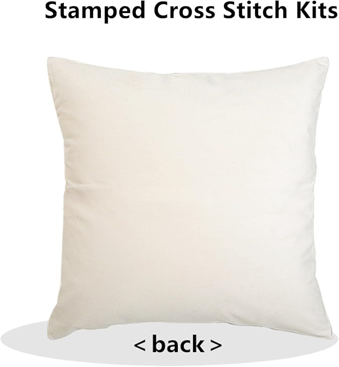 Fanxvivy Stamped Cross Stitch Kits for Adults Beginners Pillow Needlepoint Kit with Embroidery Pattern Needlework Kit Prestamped Stitches Kit 11CT Cross Stitching-Jesus Prayed Blessings 18x18inch