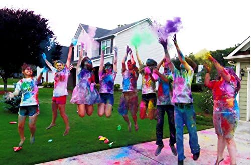 ColorMarathon(TM) Premium Quality non-toxic HOLI Colors color powder - 12 Lbs (6 colors X 2lbs Ea color) RED, YELLOW, PINK, BLUE, GREEN, AND PURPLE - SHIPS FROM USA