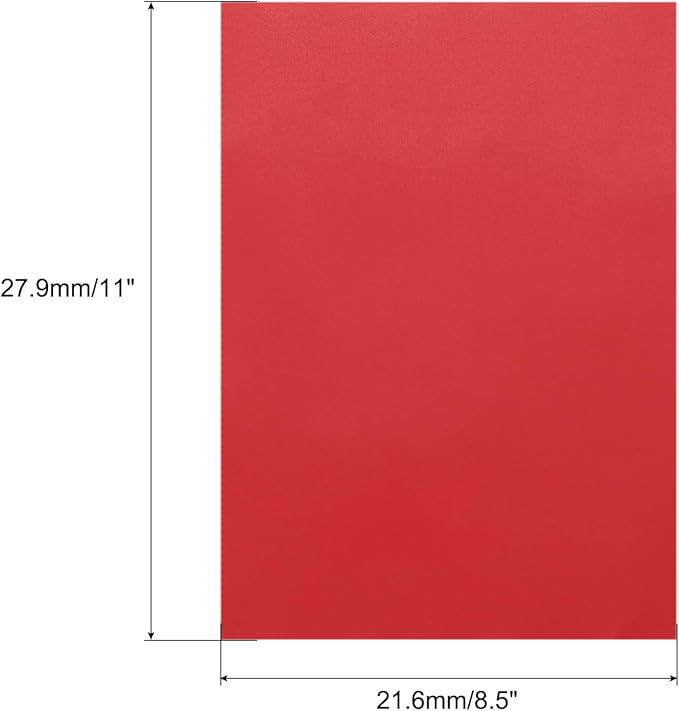 MECCANIXITY Colored Vellum Paper, 40 Sheet Deep Red Transparency 8.5 x 11 Printable Vellum Paper, Translucent Vellum Sheets for Printing Wedding Invitations Ink Jet Laser Printer