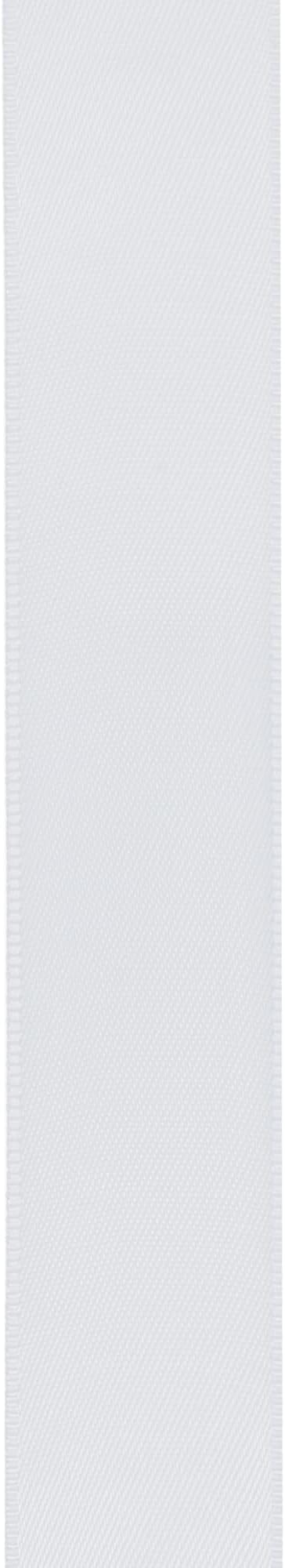 LIUYAXI White Stain Ribbon, 1/2" X Continuous 50 Yards, Double Faced Fabric Ribbon Perfect for Gift Wrapping Wedding Christmas Birthday Floral Arrangement Craft