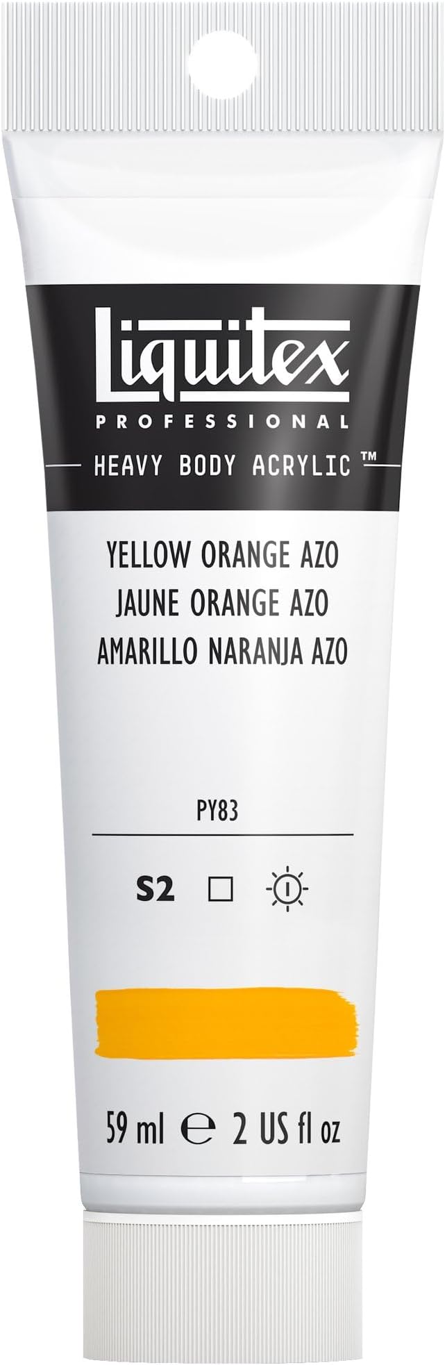 Liquitex Professional Heavy Body Acrylic Paint, 2-oz (59ml) Tube, Yellow Orange Azo
