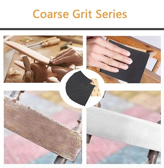 30Pcs 9 x 3.6 Inchs 180 Grit Wet and Dry Handmade Universal Sanding Sheets, Suitable for Woodworking Furniture/Automobiles/Metal/Lacquer Polishing Sandpaper