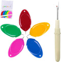 meeggrace Needle Threader, Seam Ripper,Small Needle Eye Threader Tool, Easy Threader for Machine and Hand Sewing, Fast and Precise Threading and Unthreading, Ideal for Needlework(5PCS+1)