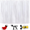 Iooleem 200pcs White Pipe Cleaners, Chenille Stems, Pipe Cleaners for Crafts, Pipe Cleaner Crafts, Art and Craft Supplies.