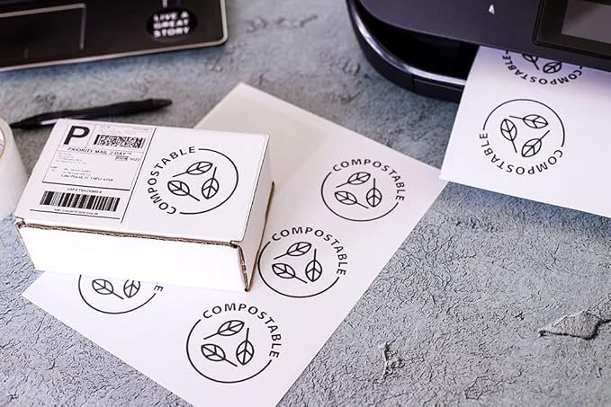 Premium Label Supply White Sticker FBA Labels – 4" x 3.33" – Laser/Inkjet Compatible – (6 per Sheet), 1000 Sheets - 6,000 Total Adhesive Labels