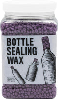Blended Waxes, Inc. Bottle Sealing Wax, Pastille Wax Seal Beads For Wine, Beer, and Liquor Bottle Sealing, Seals Between 25-30 Bottles, 1 lb, Purple