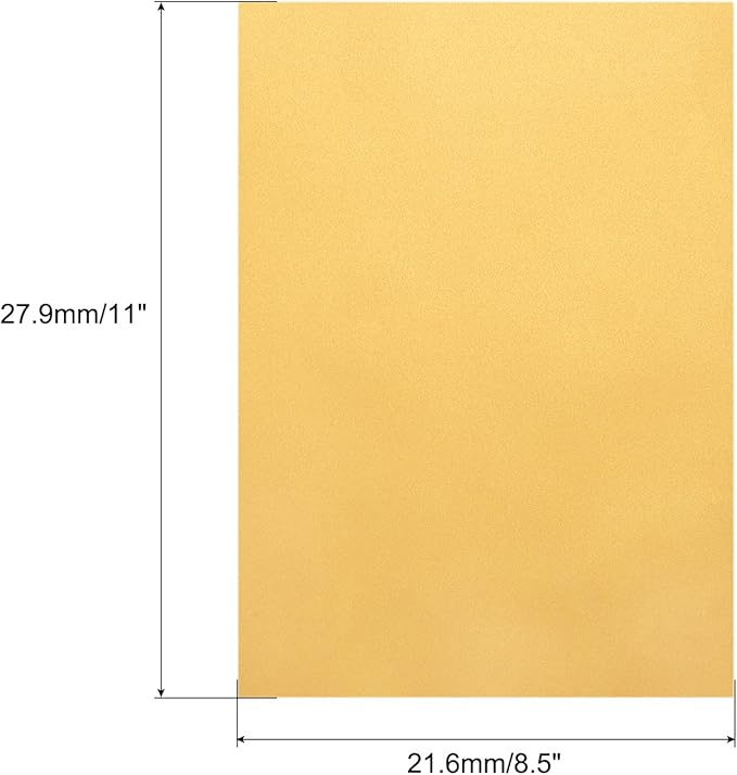 MECCANIXITY Colored Vellum Paper, 40 Sheet Gold Transparency 8.5 x 11 Printable Vellum Paper, Translucent Vellum Sheets for Printing Wedding Invitations Ink Jet Laser Printer