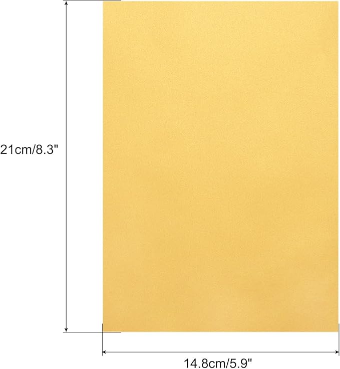 MECCANIXITY Colored Vellum Paper, 40 Sheet Gold Transparency 8.3" x 5.9" Printable Vellum Paper, Translucent Vellum Sheets for Printing Wedding Invitations Ink Jet Laser Printer
