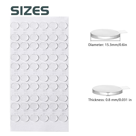 Adhesive Stick dots Two-Sided Sided Mounting Putty Stick Tack for Wall Hanging Crafts Balloons Festival Party Decorations,Clean Removable(0.6"*0.6"-400)