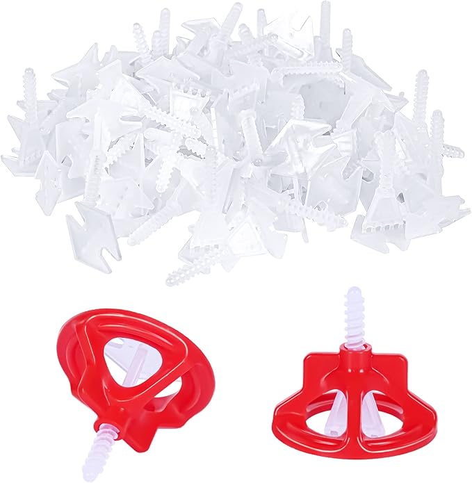 Professional Tile Leveling System Kit，Anti-Loosening Spacers/Wall, Bathroom Tiling - 1/8" Precision Alignment & Grout Spacing Tools(1000base, 1/8)