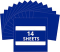 HTVRONT Royal Blue Permanent Vinyl for Cutting Machine - 14 Pack Blue Glossy 12 ” x 12 ” Permanent Vinyl Sheets for Craft Projects, Royal Blue Adhesive Bundle Compatible with Cricut Cutting Machine