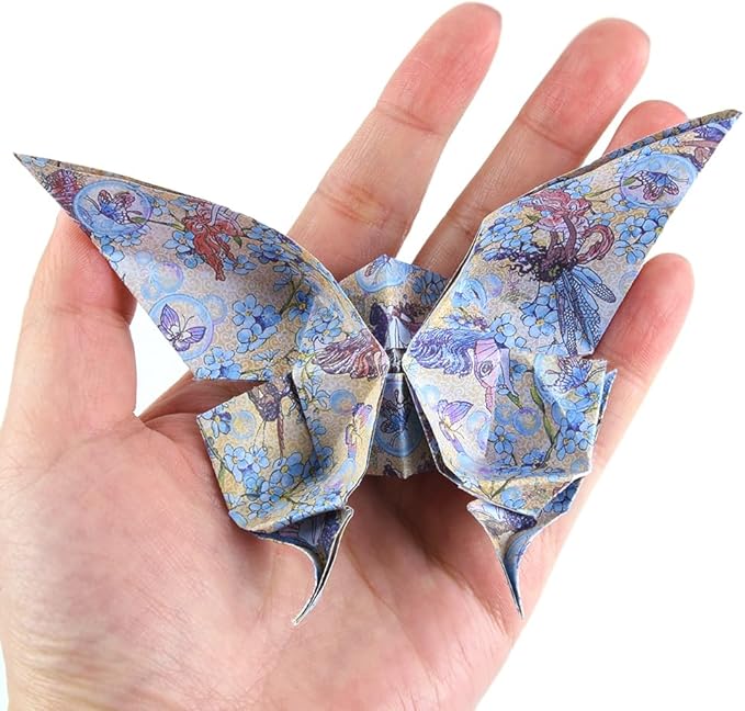 Origami Paper Kit 100 Sheets 70GSM 6 Inch Square Double Sided Color 100 Vivid Solid Colors for Hand Crafts Origami Paper Arts Creativity.Sweet Flower Fairy