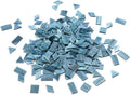 Lanyani Glass Mosaic Tiles - Mixed Colorful Shapes (Square, Rectangle, Diamond, Triangle) - 200 Pieces - Grey