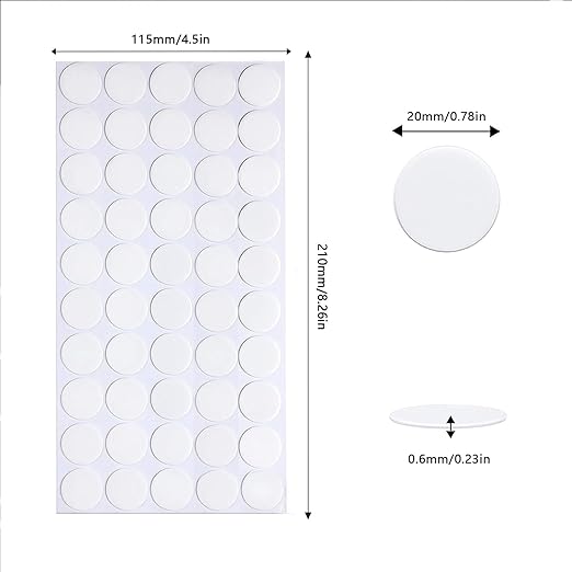 Adhesive Stick dots Two-Sided Sided Mounting Putty Stick Tack for Wall Hanging Crafts Balloons Festival Party Decorations,Clean Removable(0.78"*0.78"-100)