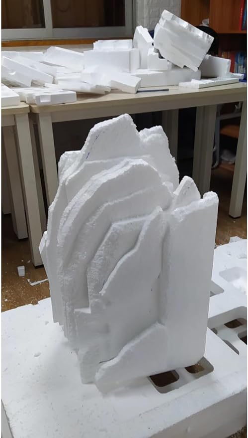 Crafare 5 Pack Craft Foam Blocks 12X6X1 inch Polystyrene Brick Rectangle for Arts School Projects Sculptures Floral Arrangements Modeling and Centerpieces