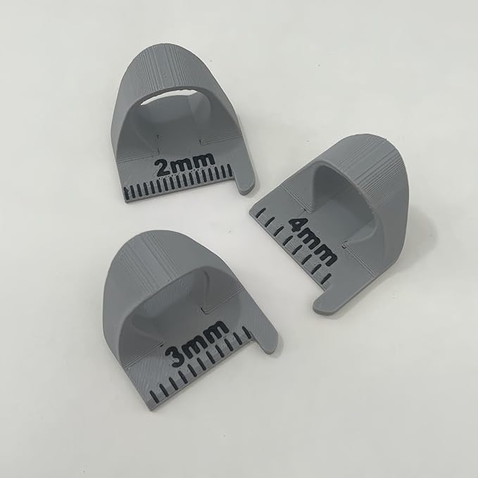 Sewing Finger Ruler for Even Stitches, Magnetic Seam Guide Sewing Kit Supplies Non-Slip Template Mini Measuring Gauge 4mm 3mm 2mm, Quilting Templates Precision Sewing DIY Handmade Sewing Tool (Gray)