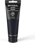 GOTIDEAL Acrylic Paint Mars Black Tubes(120ml, 4.1 oz) Non Toxic Non Fading,Rich Pigments for Painters, Adults & Kids, Ideal for Canvas Wood Clay Fabric Ceramic Craft Supplies (Mars Black)-Glossy