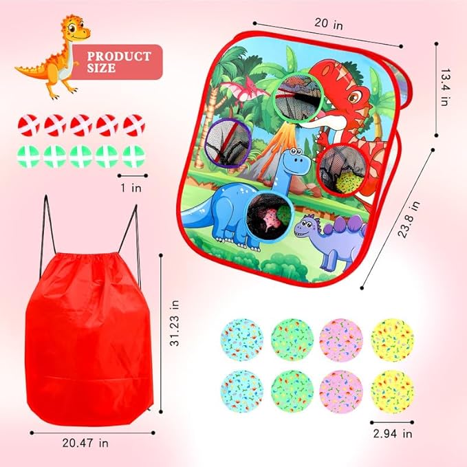 Bean Bag Toss Game for Kids/Double-Sided Foldable Cornhole Board/Backyard Beach Yard Outdoor Toys for Kids Ages 4-8/5-Second Setup/Party Supplies for Kids