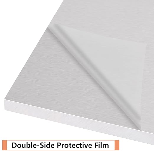 6061 T651 Aluminum Sheet Metal 6 x 6 x 1/2 (12.7MM) Inch Heat Treatable Rectangle 0.50" Thick Flat Plain Aluminum Metal Plate for Crafting, Industry, Covered with Protective Film