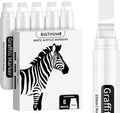White Poster Markers Jumbo Paint Pen: 5 pcs 15mm Wide Tip Thick Acrylic Paint Pen Large Graffiti Markers for Rock Painting, Stone, Sign, Canvas, Glass, Wood, Ceramic