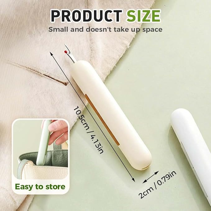 2 in 1 Needle Threader Seam Ripper, Upgraded Sewing Kit Tool for Needle Threading and Seam Removal, Quilting Stitching Supplies for Elderly and Sewing Enthusiasts (Green)
