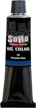 Soho Urban Artist Oil Paint - Prussian Blue, 170 ml Tube - Best Valued Oil Colors for Painting, Excellent Pigment Load
